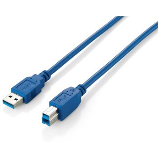 USB Kabel Equip A -> B St/St 1.80m blau