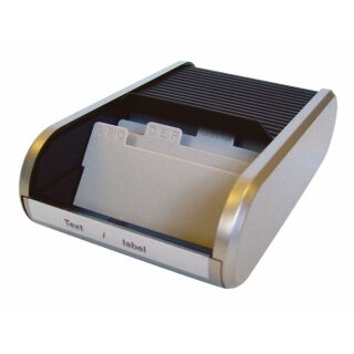 helit Visitenkartenbox Silver, silber