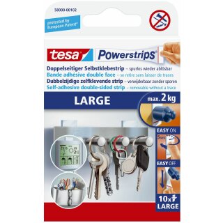 Tesa&reg; 58000-00102-10 Klebestreifen Powerstrips LARGE(T)