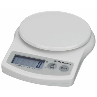 MAULaplha Briefwaage, Tragkraft: 2.000 g, weiá