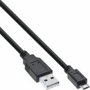 InLine&reg; 31710 Micro-USB 2.0 Kabel, USB-A Stecker an Micro-B Stecker, schwarz, 1m