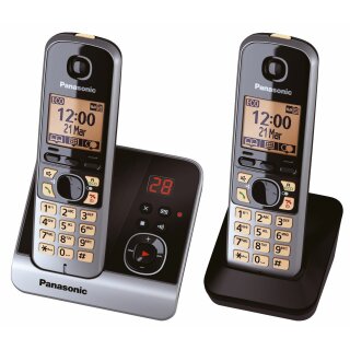 Telefon KX-TG6722G schnurlos titan/schwarz