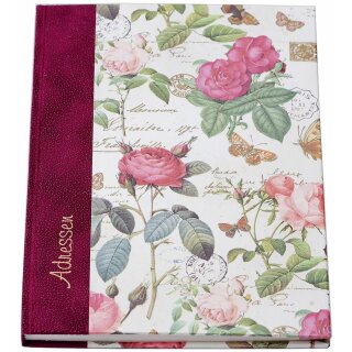 01203 Adressbuch Rosen - A5, 24-tlg. Register