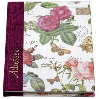 01182 Adressbuch Rosen - A6, 20-tlg. Register
