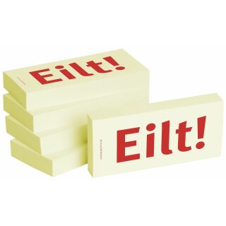 Bedruckte Haftnotizen - Text: Eilt!
