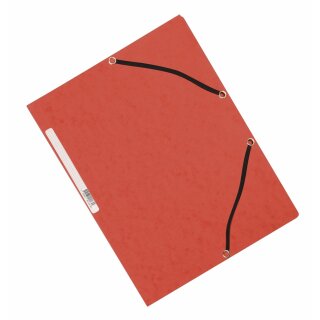 Eckspanner - Karton A4 mit Gummizug rot