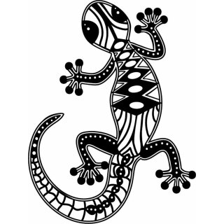 Silhouette Schablone DIN A4 Climbing Gecko