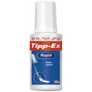 Korrekturfluid Rapid, Flasche à 25ml, weiß