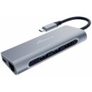MEDIARANGE MRCS510 USB-Hub 1:6 silber