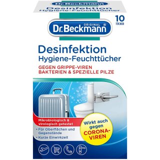 Dr. Beckmann Desinfektion Hygiene-Feuchtt&uuml;cher 10er