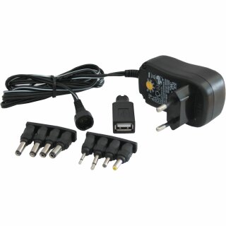 Goobay 53996 3 V - 12 V Universal-Netzteil, 1 A, Schwarz,...